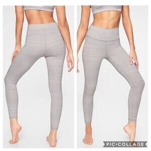 Athleta Women's Gray Jacquard High Rise Yoga Workout Chaturanga Leggings